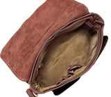 Leabags Denver Schultertasche aus echtem Büffel-Leder im Vintage Look